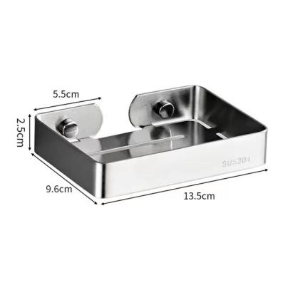 China 304 Stainless Steel Modern Wall Mounted Bathroom Shelf Shower Soap Holder Storage Rack Kitchen Bathroom Accessories for sale