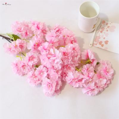 China 6 Branches Wedding Arch Centerpieces Decor Artificial Cherry Blossom Flowers For Sale for sale