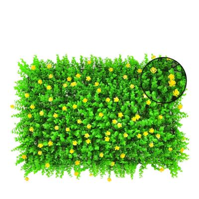 China Environmental protection factory sale like hot cake high-grade artificial plants green wall 308 brought flowers eucalyptus lawn for sale