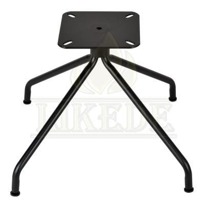 China No Swivel Chair Base 4 Leg Black Metal Base Steel Chair Base for sale