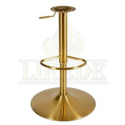 China Newest Champagne Gold 304# Bar Stool Round Stainless Steel Leg Round Bar Stool Base for sale