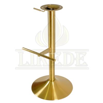 China Hot sale 304# stainless steel round stool champagne gold bar chair base one leg stool base for sale