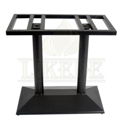 China Double columns antique cast iron table base for marble granite patio table with low price for sale