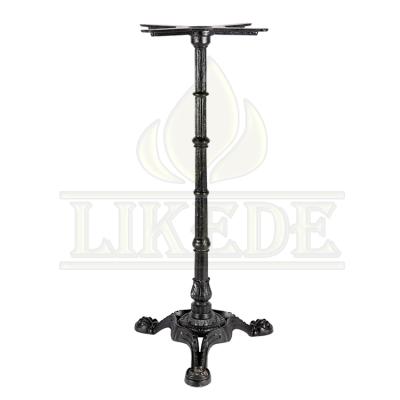 China With leveling adjuster low price classic style black cast iron bar table frame metal bar table antique western leg for sale