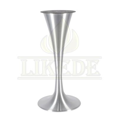 China With Iron Block Weight Hot Sale Brushed Aluminum Tulip Table Base For Bar/Cafe/Cafe/Bistros/Outdoor/Beer/Reception Table for sale