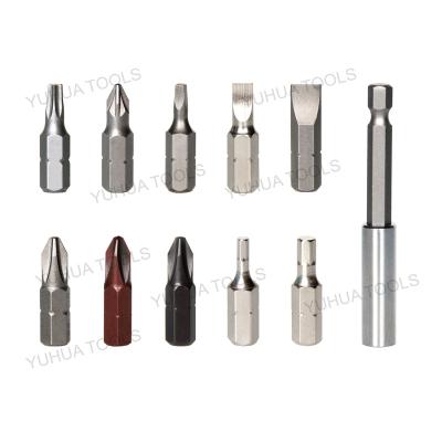 China 1/4 Inch / 6.35 Mm 25mm PH3 Hex Torx Hex S2 Pozi PZ1 PZ2 PZ3 PH1 PH2 Slotted Flat Screwdriver Bit for sale