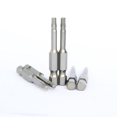 China Widely Used 1/4 Inch/6.35 Mm Hex Top Quality 50mm H3 Allen Hexagonal Shank Head Screwdriver Bit for sale