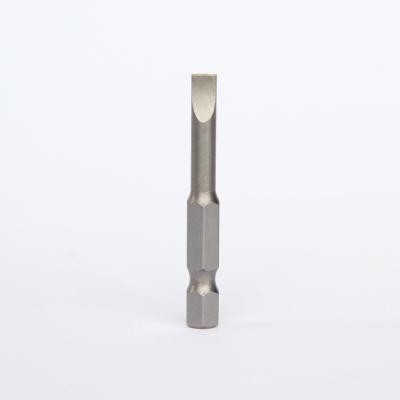 China Sale 1/4 Inch/6.35 Mm Factory SL5 Slotted/Flat Steel Miscellaneous 50mm Hex Screwdriver Bits Insert Slotted Bit for sale