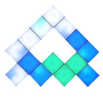 China WIFI 16 Million Color Control RGB Aurora Color Square Light Quantum Modular Light App Controlled Wall Light For Night Decoration for sale