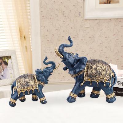 China China Resin Crafts Artificial Elephant Figurine Animal Statue for sale