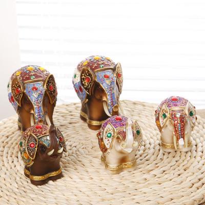 China China Fengshui Material Resin Elephant Sculpture Animal Statue Crafts For Home Decor for sale