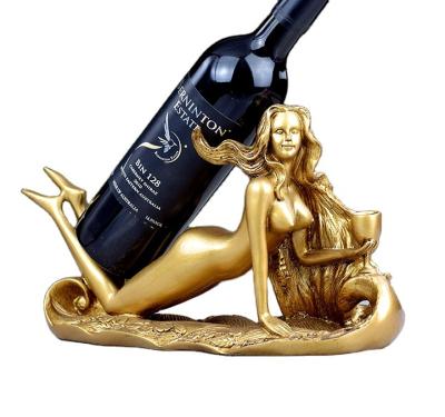 China Viable Creative Sexy Goddess Decoration Red Wine Rack for sale