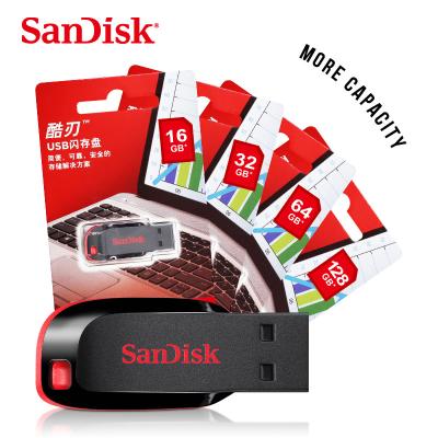 China wholesale SanDisk CZ50 USB Pen Drive 128GB 64GB 32G 16GB usb2.0 plastic flash memory hard drive pendrive for sale