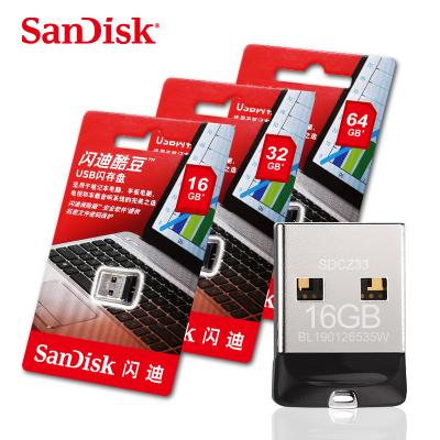 China wholesale mini USB Pen Drive 128GB 64GB 32G 16GB usb2.0 flash memory hard disk plastic flash pendrive from SanDisk CZ33 for sale