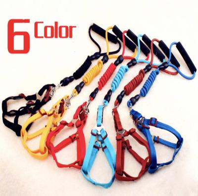 China Puppy 6 Viable Colors Heavy Duty Adjustable Pet Rope Dog Leash And Collar Set Reversible Dog Harness for sale