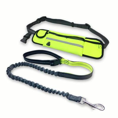 China Multi-Functional Hands Free Thoughtful Adjustable Dog Leash and Waist Pack Bag Working Walking Pouch for sale