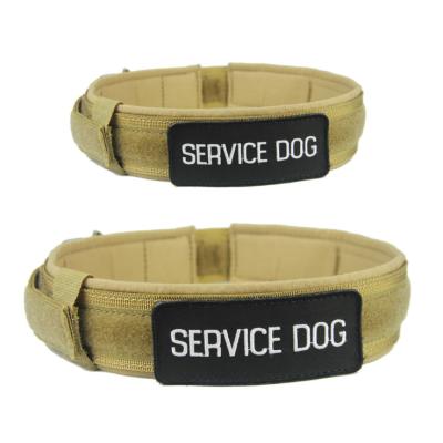 China New Tactical Viable Dual Guard Protect Neck Dog Training Nylon Collar Leash for sale