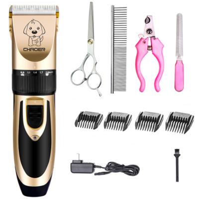 China Viable Rechargeable Electric Clipper Cat Dog Hair Remover Tools Kit Low Noise Dog Hair Trimmer Pet Grooming for sale