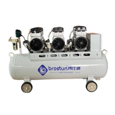 China wholesale supply small air compressor vacuum pump 5.5hp oil free 140 liter oil free piston compressor for sale