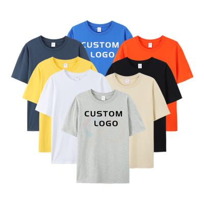 China Custom Embroidered T-shirt Heavy Oversized Full Sleeve Dtg Custom Anti-Wrinkle Unisex White Printing T-shirt for sale