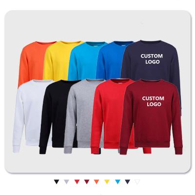 China factory logo sweatshirt Anti-wrinkle crewneck pullover sweatshirts cotton cheap multi color loose fleece custom for sale