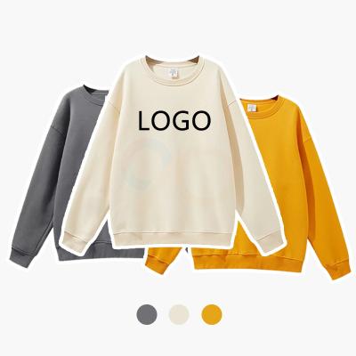 China Wholesale Men's Anti-wrinkle Custom Casual White Long Sleeve Crewneck Sweatshirt Oversized Crewneck Sweatshirt Tshirts for sale