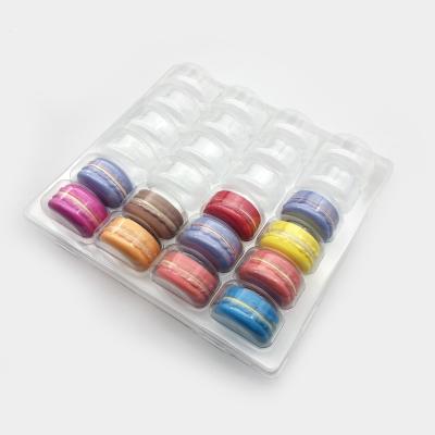 China Macaron 24 Pack Macaroon Blister Tray Clear Plastic Clamshell For Chocolates Cookies for sale