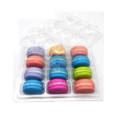 China Food Clear 12 Macaron Clamshell Packaging Custom Plastic Macaron Wrapper for sale