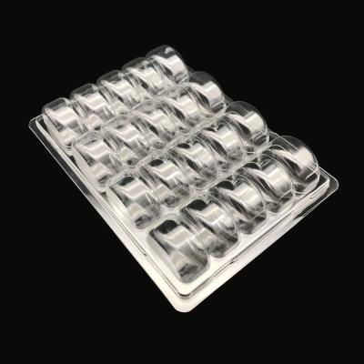 China Recyclable Macaron Blister Clamshell Tray With Lid For 40 Macaron Tray for sale