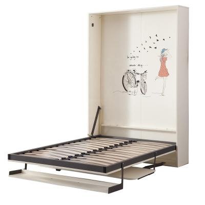 China Space saving murphy foldable wall bed frame with lifting mechanism system for sale