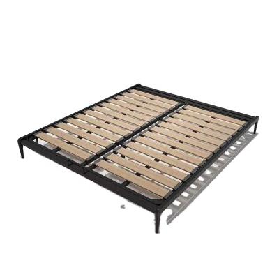 China Full Size Pine Wood Slat Metal Bed Frame With Bed Frame Kit for sale