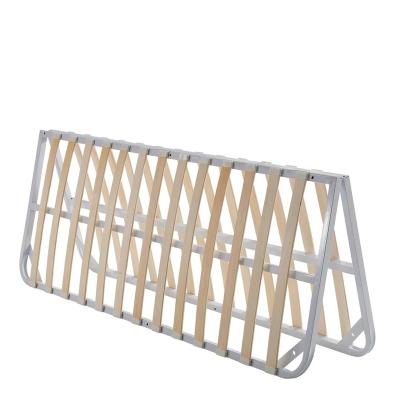 China Collapsible Folding Metal Bed Frame With Poplar Slat for sale