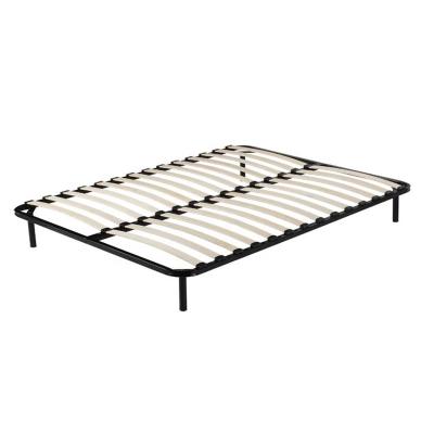 China Wood Storage Slat Queen Size Bed Frame With Support Leg for sale