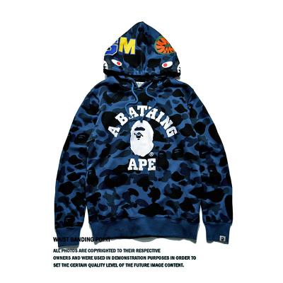 China New Designer 100% Waterproof Bathing Ape Cotton Hoodie Zipper Hoodie For Men for sale