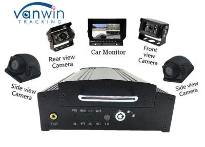 China Bewegliches DVR System 4CH GPS HDD 12V für Fahrzeug mit 4 Auto Kameras zu verkaufen