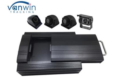 China sistema video del dvr del vehículo de GPS del canal 4G 4 con almacenamiento Tera de 2 HDD 4 cámaras RS232 MDVR en venta