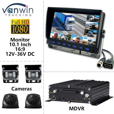 China 10.1 inch AHD Car Screen Display 8CH MDVR Camera 1080P Kleur TFT Car Monitor Systems Te koop