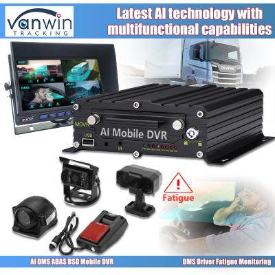 Cina 8CH 1080p 4G AI Mobile DVR With ADAS DMS BSD Camera System GPS Mobile DVR For Truck in vendita