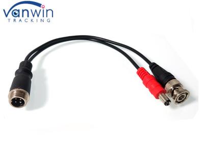 Chine Mâle de l'aviation M12 des accessoires 4pin de DVR à l'adaptateur masculin de BNC male+DC pour le système de secours de caméra à vendre