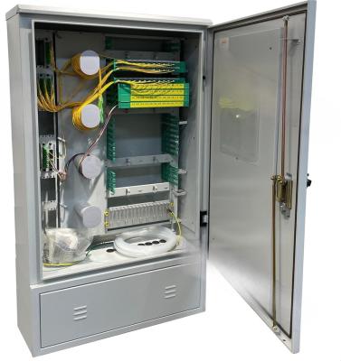 China 19/21/23 inch standard rails Optical Street Fiber Optic Cross Connect Cabinet for sale