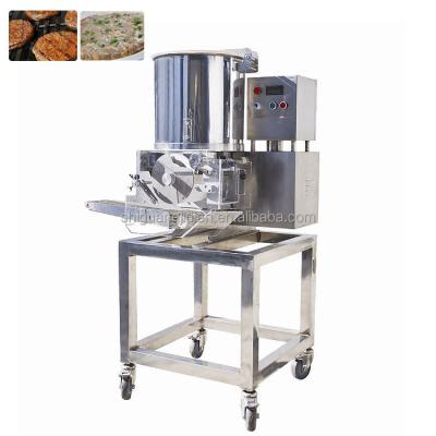 China Vegetable Processing Plant Shrimp Meat Burger Patty Non-Stick Patties Press Form Maker Making Machine 130mm Old Price Small Scale for sale