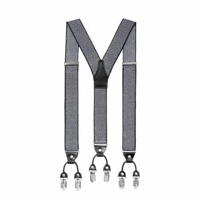 China Y-Back OEM/ODM Custom Y-back Straps Gift Box Designer Custom 6 Clips Adjustable Elastic Suspenders For Men for sale