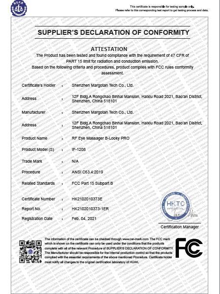 FCC - Shenzhen Margotan Tech Co., Ltd.