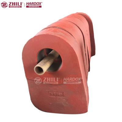 China High Cr wear resistance AS2027 Cr35 cast iron hammer casting parts for HRC62 Single-row hammer crushers hammer head wear parts for mesto parts for sale