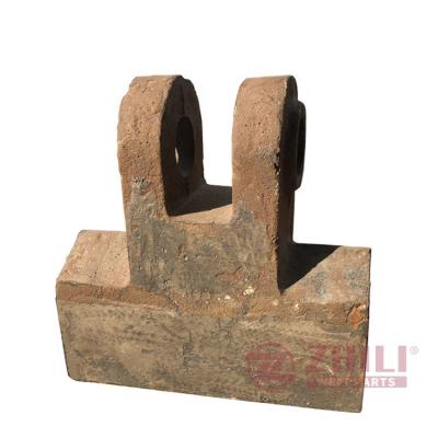 China Anti-Wear High Manganese Steel Slag Crusher Hammer Head With Build-Up Welding for sale