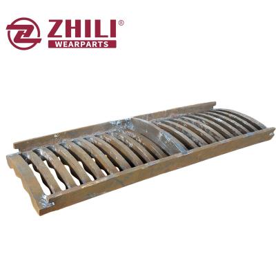 China Original Impact Hardness Zhili Factory Supply Metal Shredder Hammer And Grate Plate For Metal Crusher for sale