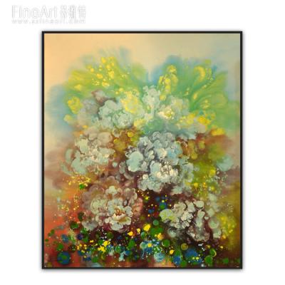 China Modern Original YES Wall Hanging Flower Canvas Handmade Oil Painting for sale