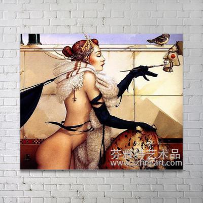 China Hot Selling Classic Classic Portrait Nude Women Oil Painting On Canvas By Vecellio for sale