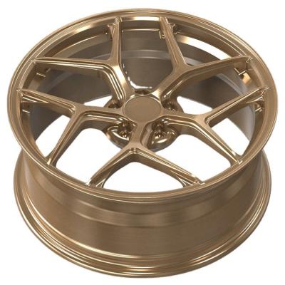 China 6061-T6 Aluminum Alloy 5x112 5x120 Wheels Tan 19 20 21 22 Inch Rims Brushed Passenger Car Wheels And Tires for sale