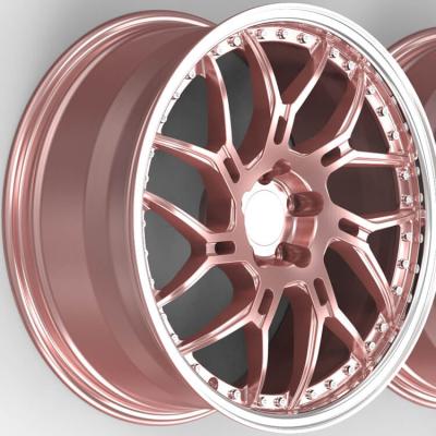 China Beautiful Shape Wheels Front 22x9 Rear 130x5/22.10.5 Car Auto Parts Rose Gold Rims For Bmw for sale